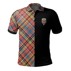 Clan Ogilvie of Airlie Ancient Tartan Polo Shirt Half of Me - Cross Style FI91 Ogilvie of Airlie Ancient Tartan Tartan Polo   