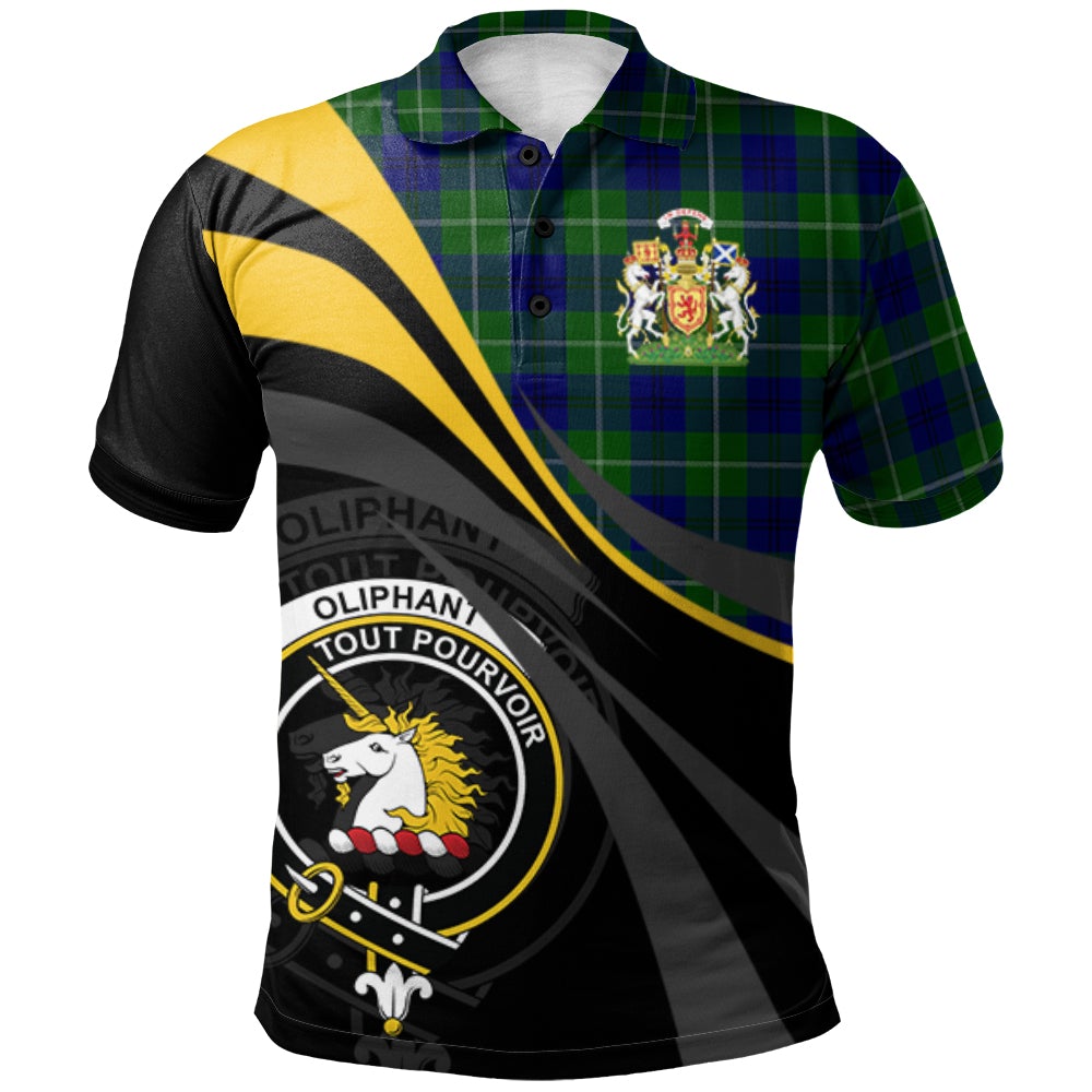 Clan Oliphant Modern Tartan Polo Shirt - Royal Coat Of Arms Style MX14 Oliphant Modern Tartan Tartan Polo   