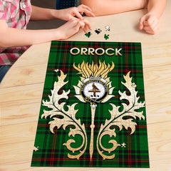 Clan Orrock Tartan Crest Thistle Jigsaw Puzzles Gift For Family GL12 Clan Orrock Tartan Today   