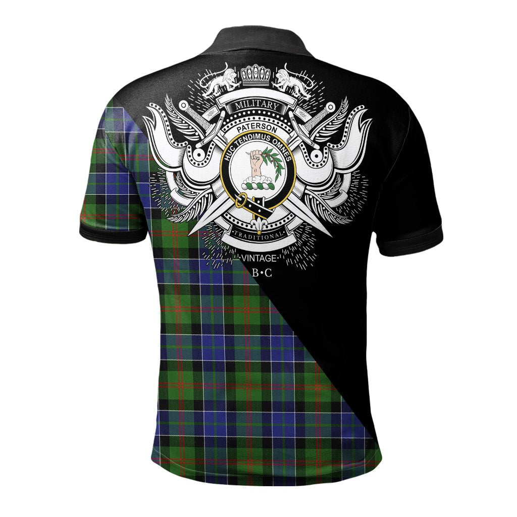 Clan Paterson Clan - Military Polo Shirt SM10 Paterson Tartan Tartan Polo   