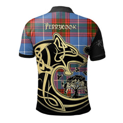 Clan Pennycook Tartan Polo Shirt Viking Wolf SJ16 Pennycook Tartan Tartan Polo   