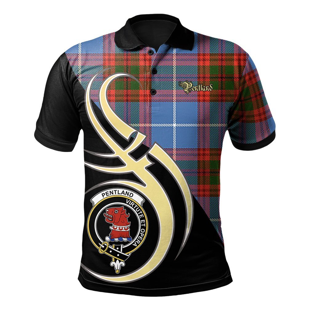 Clan Pentland Tartan Polo Shirt - Believe In Me Style KD11 Pentland Tartan Tartan Polo   