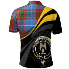 Clan Preston Tartan Polo Shirt - Royal Coat Of Arms Style IN72 Preston Tartan Tartan Polo   