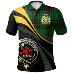 Clan Primrose Tartan Polo Shirt - Royal Coat Of Arms Style JD83 Primrose Tartan Tartan Polo   