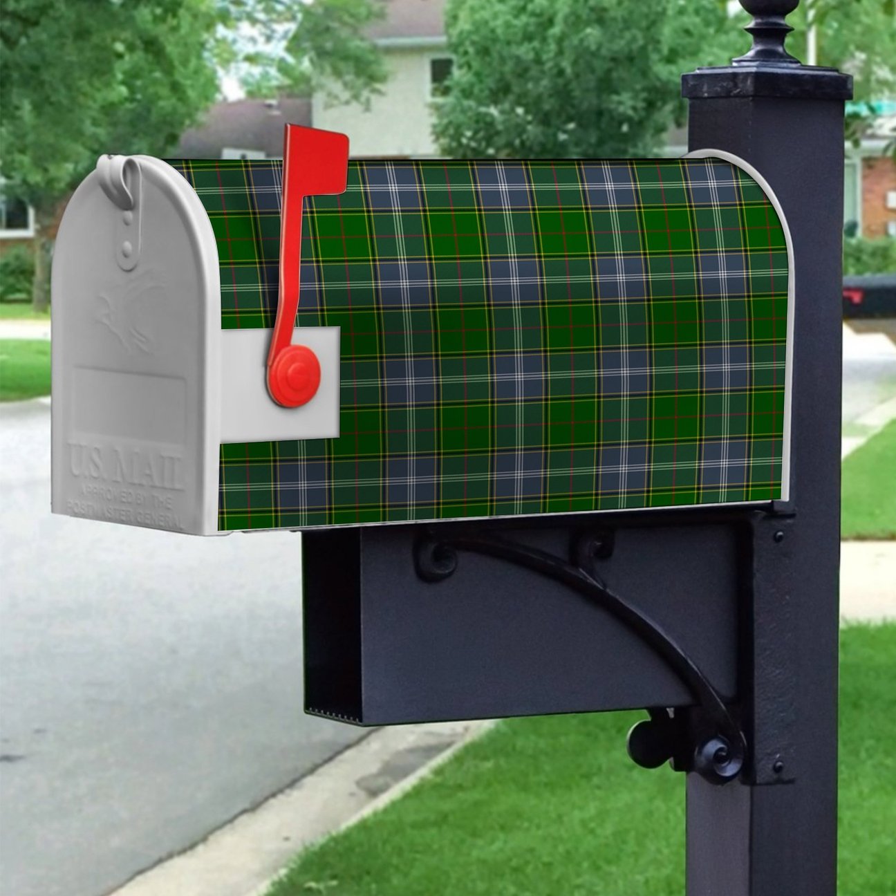 Clan Pringle Tartan Crest Mailbox IJ39 Clan Pringle Tartan Today   