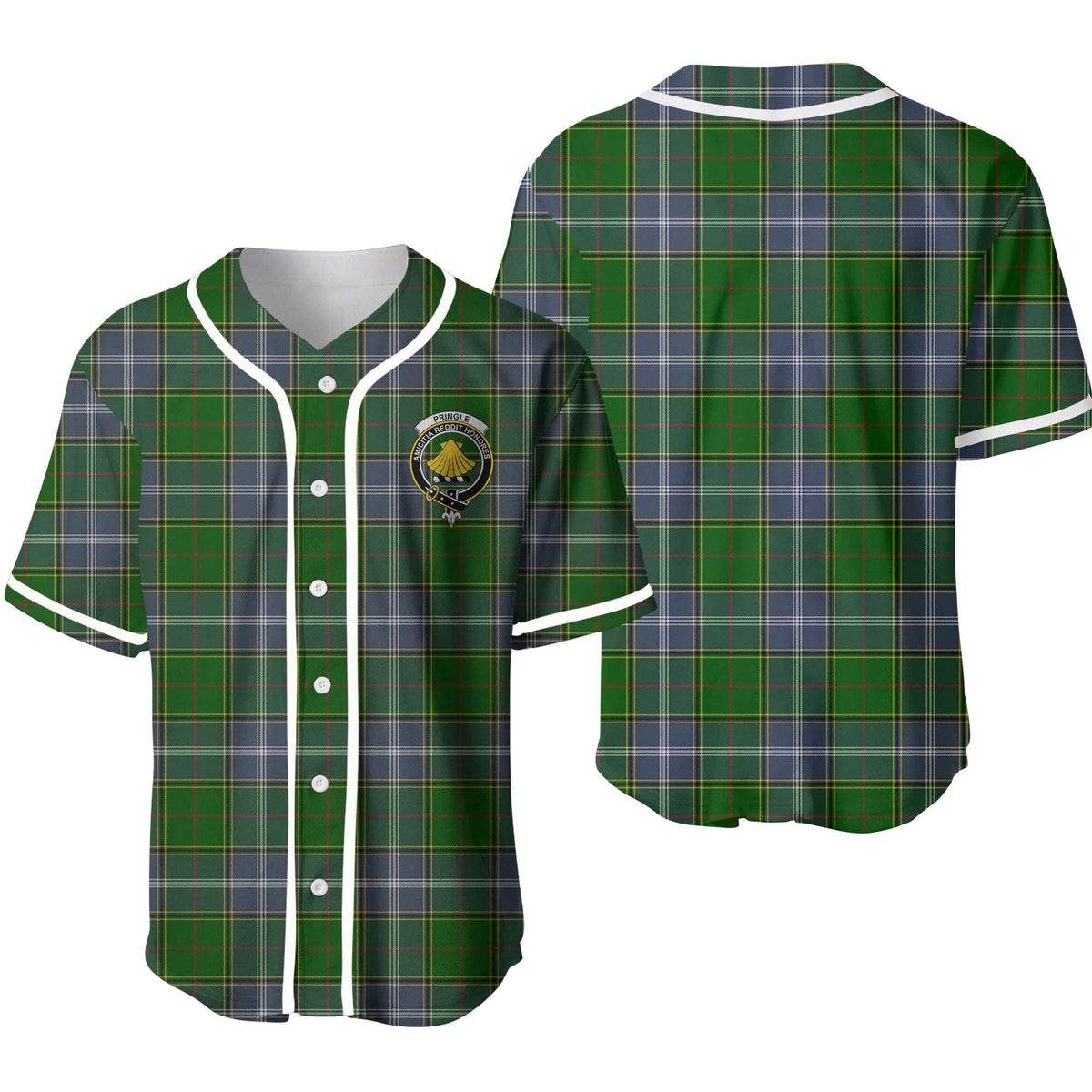 Clan Pringle Tartan Unisex Baseball Jersey BQ34CA52 Clan Pringle Tartan Today   