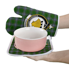 Clan Pringle Tartan Crest Oven Mitt And Pot Holder (2 Oven Mitts + 1 Pot Holder) DR98 Clan Pringle Tartan Today   