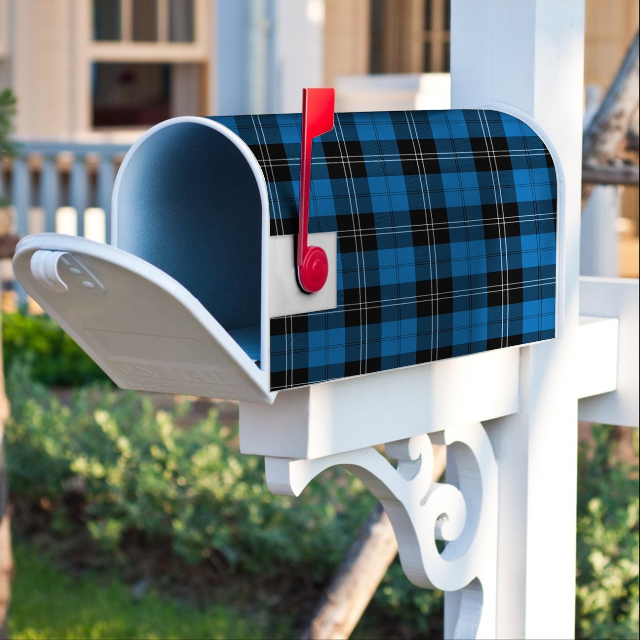 Clan Ramsay Blue Ancient Tartan Crest Mailbox SI62 Clan Ramsay Tartan Today   