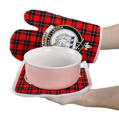 Clan Ramsay Modern Tartan Crest Oven Mitt And Pot Holder (2 Oven Mitts + 1 Pot Holder) LU92 Clan Ramsay Tartan Today   