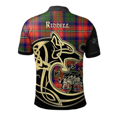 Clan Riddell Tartan Polo Shirt Viking Wolf NU33 Riddell Tartan Tartan Polo   