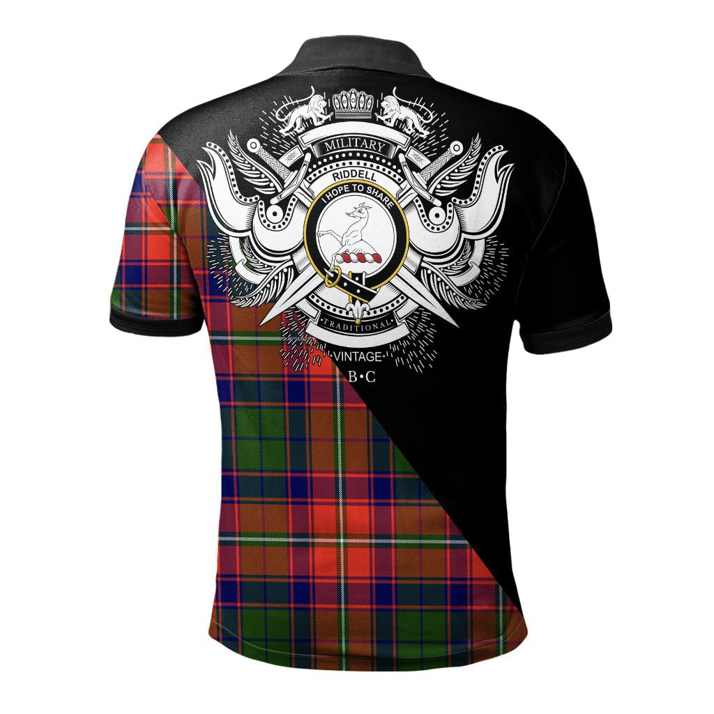 Clan Riddell Clan - Military Polo Shirt SO88 Riddell Tartan Tartan Polo   