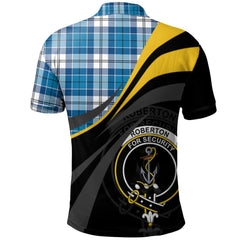 Clan Roberton Tartan Polo Shirt - Royal Coat Of Arms Style VQ31 Roberton Tartan Tartan Polo   