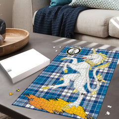 Clan Roberton Tartan Crest Unicorn Scotland Jigsaw Puzzles Gift For Family IN91 Clan Roberton Tartan Today   