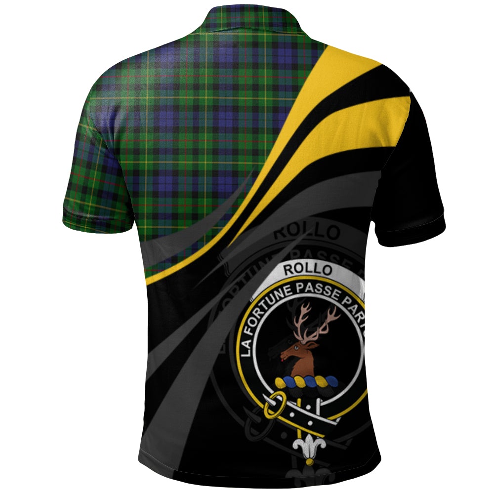 Clan Rollo Tartan Polo Shirt - Royal Coat Of Arms Style JT74 Rollo Tartan Tartan Polo   