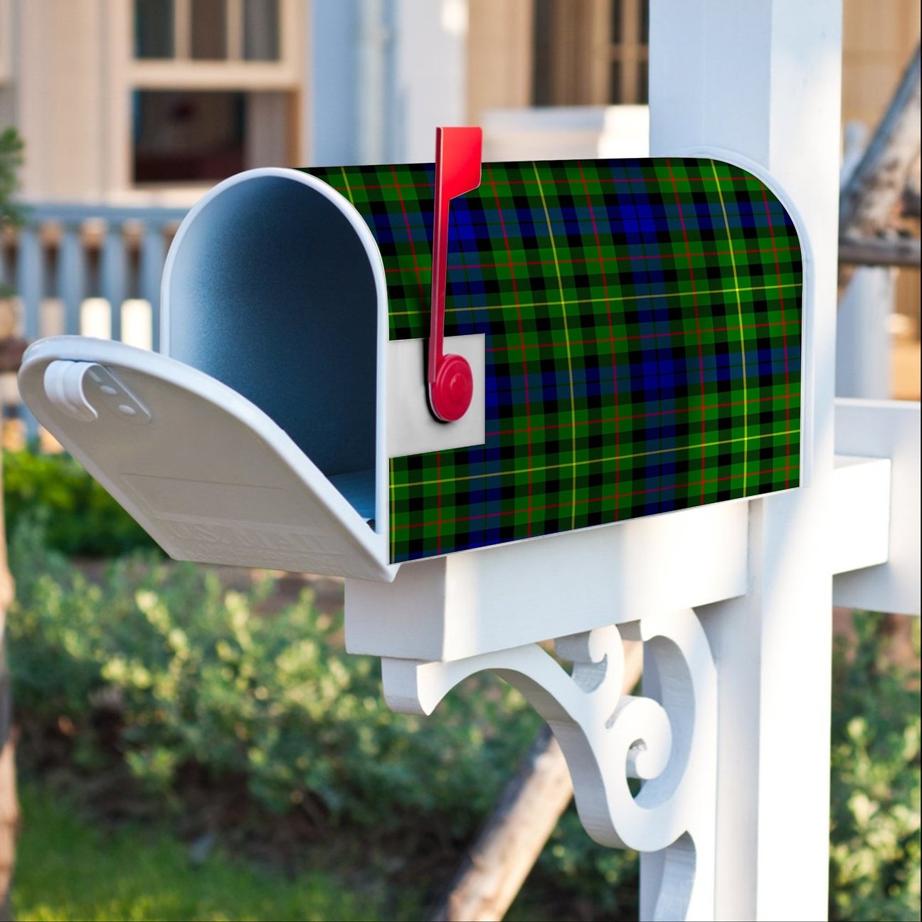 Clan Rollo Modern Tartan Crest Mailbox HV93 Clan Rollo Tartan Today   