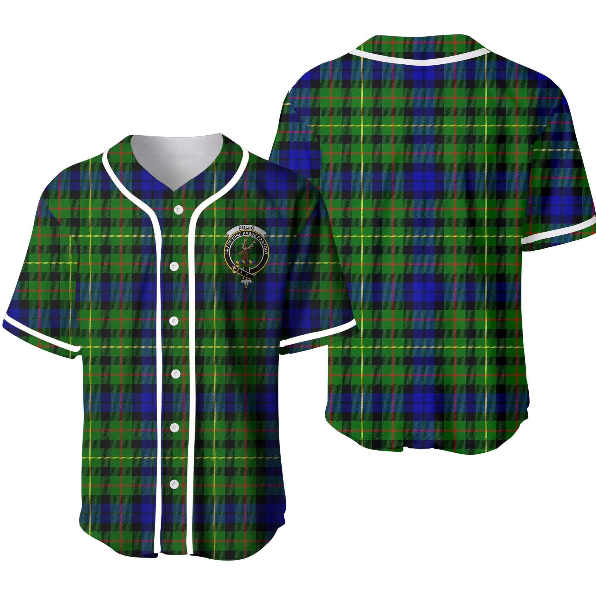 Clan Rollo Tartan Unisex Baseball Jersey CQ34TT95 Clan Rollo Tartan Today   