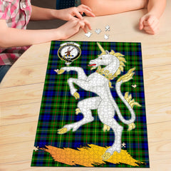 Clan Rollo Modern Tartan Crest Unicorn Scotland Jigsaw Puzzles Gift For Family NI42 Clan Rollo Tartan Today   