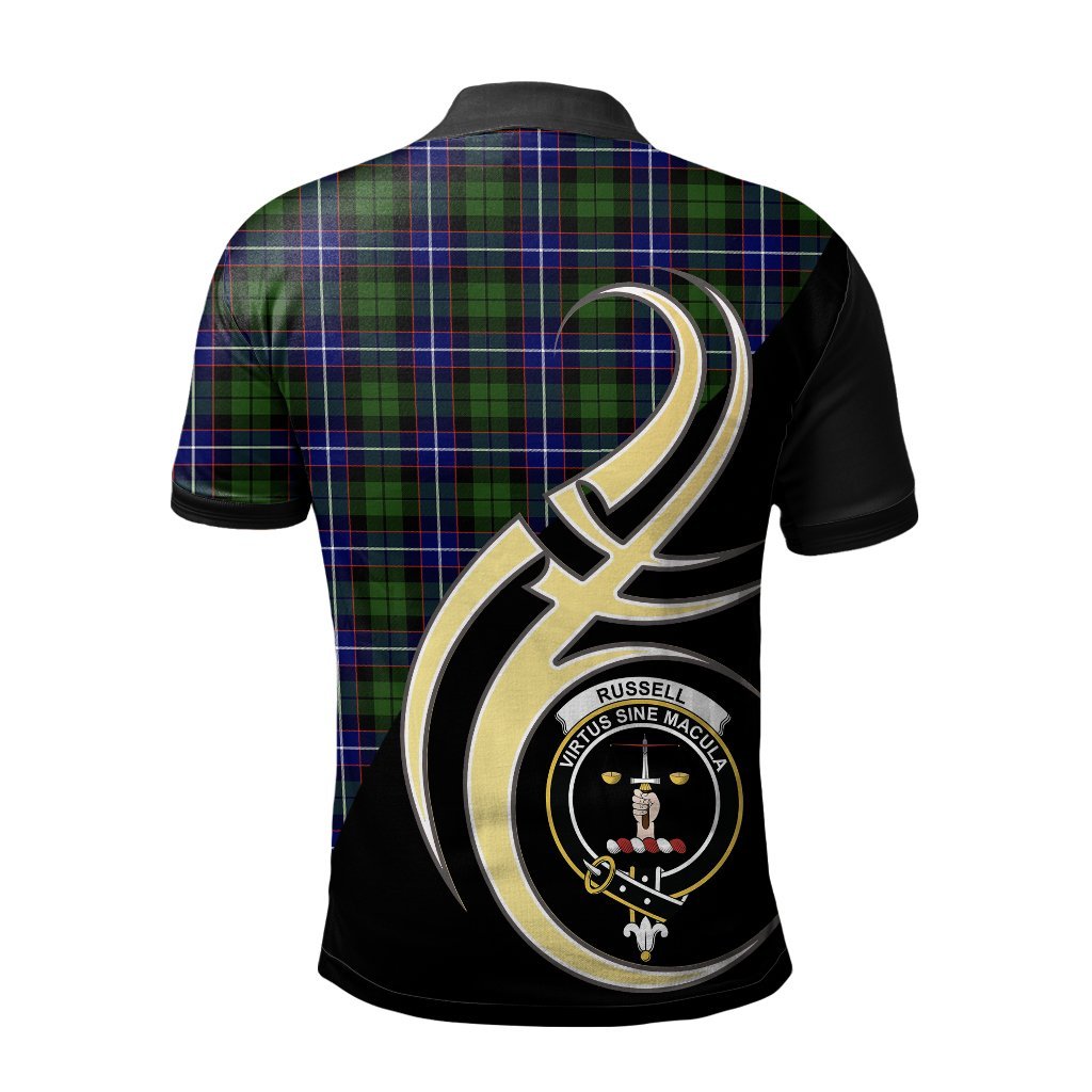 Clan Russell Modern Tartan Polo Shirt - Believe In Me Style PU20 Russell Modern Tartan Tartan Polo   