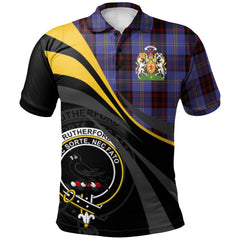 Clan Rutherford Tartan Polo Shirt - Royal Coat Of Arms Style AC37 Rutherford Tartan Tartan Polo   