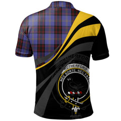 Clan Rutherford Tartan Polo Shirt - Royal Coat Of Arms Style AC37 Rutherford Tartan Tartan Polo   