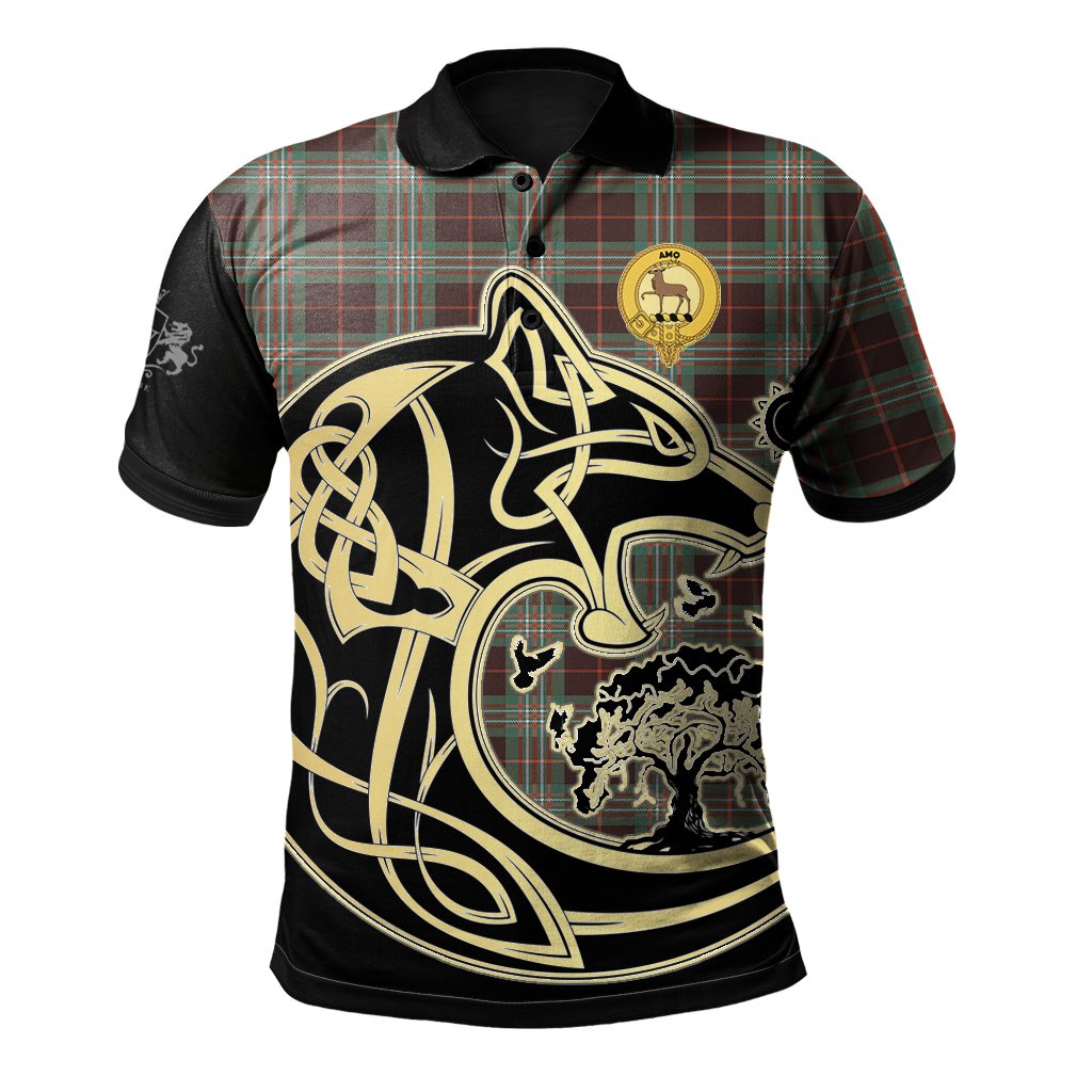 Clan Scott Brown Ancient Tartan Polo Shirt Viking Wolf FP35 Scott Brown Ancient Tartan Tartan Polo   