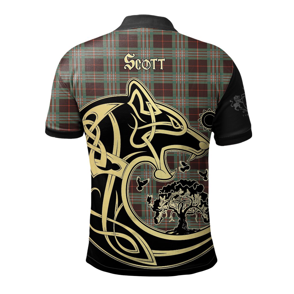 Clan Scott Brown Ancient Tartan Polo Shirt Viking Wolf FP35 Scott Brown Ancient Tartan Tartan Polo   