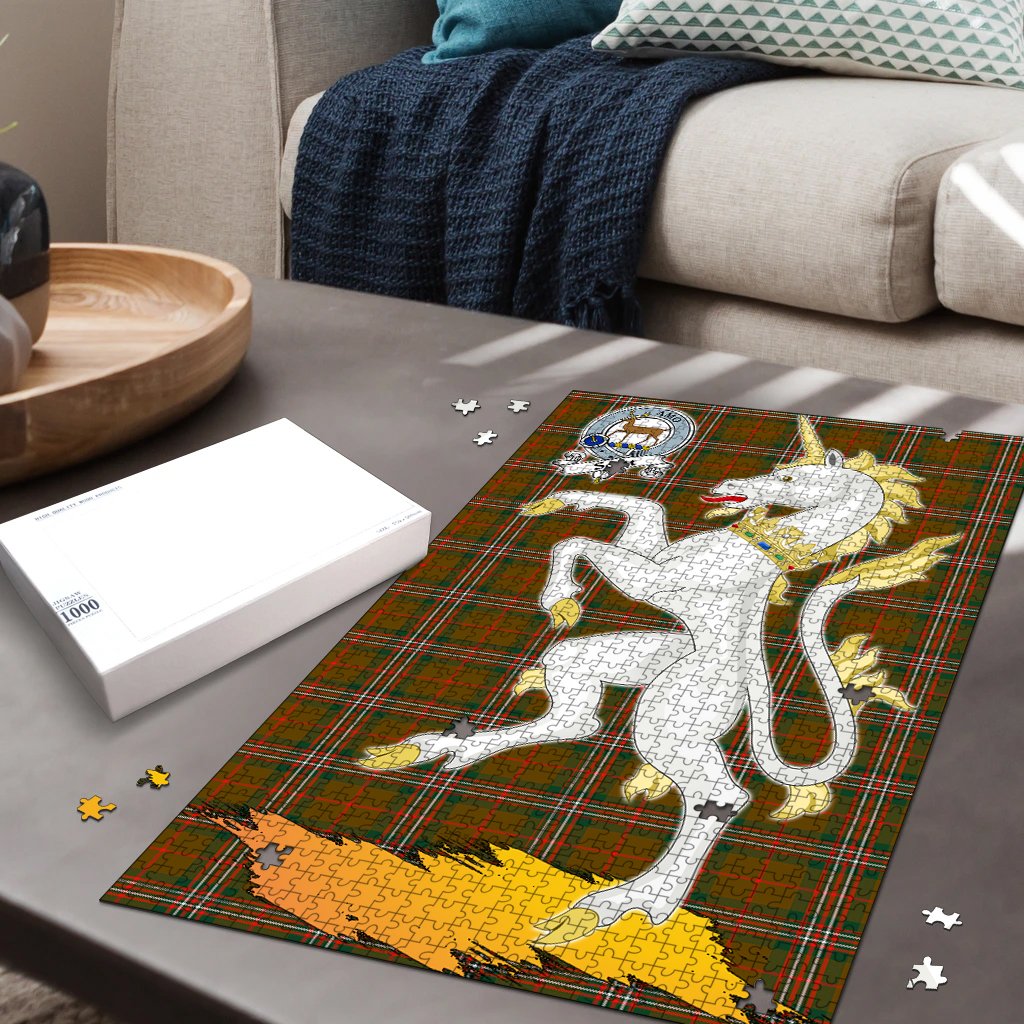 Clan Scott Brown Modern Tartan Crest Unicorn Scotland Jigsaw Puzzles Gift For Family ZP24 Clan Scott (Scott Tartan) Tartan Today   