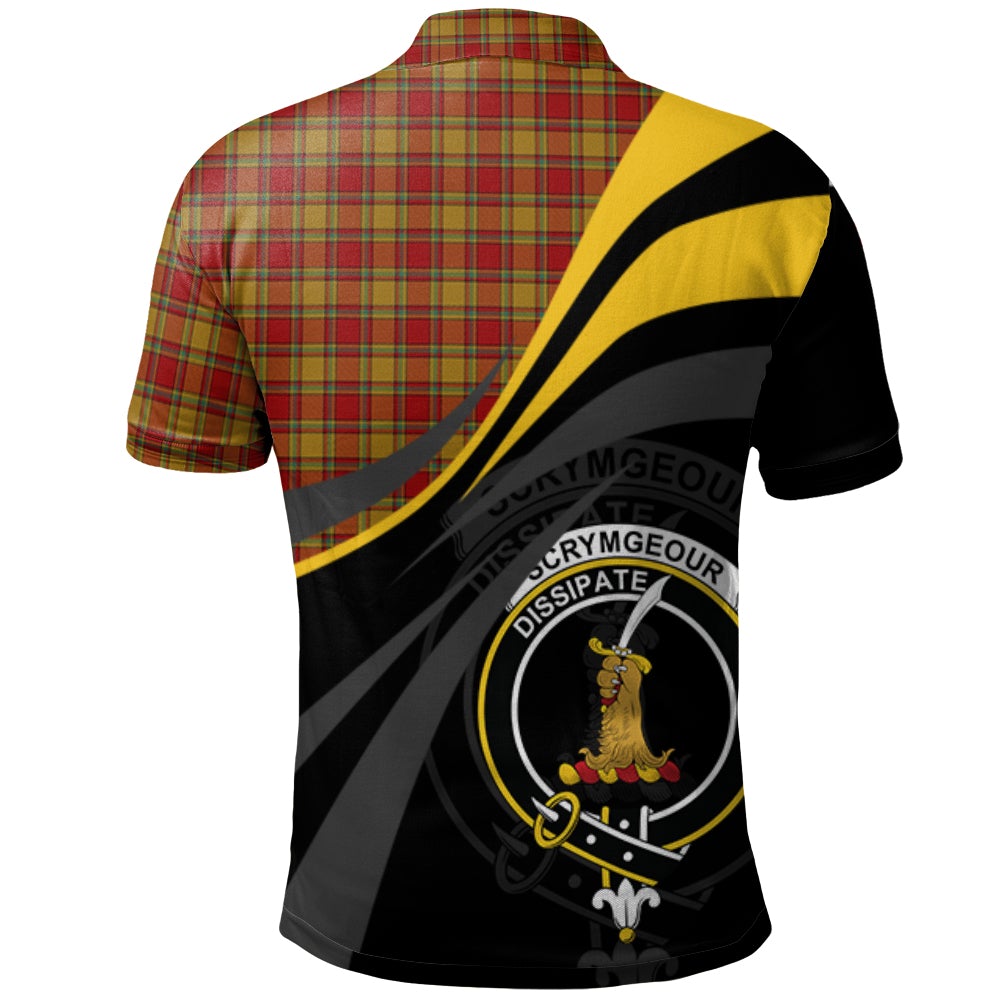 Clan Scrymgeour Tartan Polo Shirt - Royal Coat Of Arms Style GU32 Scrymgeour Tartan Tartan Polo   