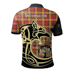 Clan Scrymgeour Tartan Polo Shirt Viking Wolf BV34 Scrymgeour Tartan Tartan Polo   