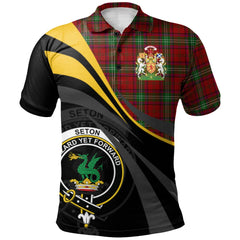 Clan Seton Tartan Polo Shirt - Royal Coat Of Arms Style JX84 Seton Tartan Tartan Polo   