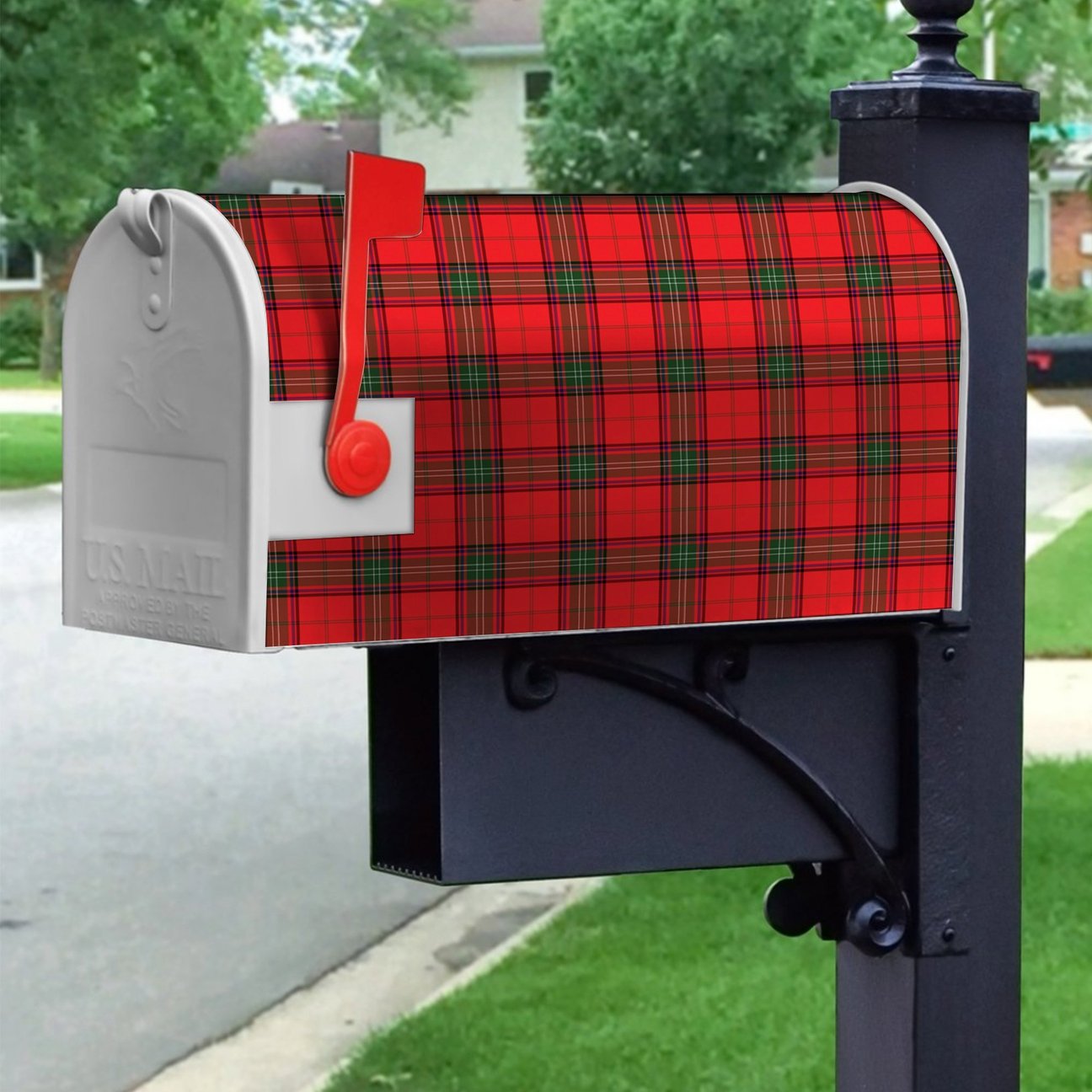 Clan Seton Modern Tartan Crest Mailbox TR55 Clan Seton Tartan Today   