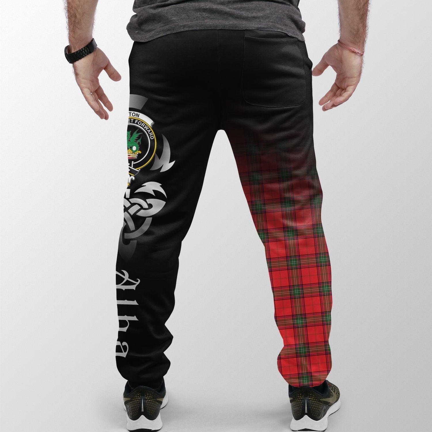 Clan Seton Modern Tartan Crest Jogger Sweatpants  Alba Celtic Style NS77 Clan Seton Tartan Today   