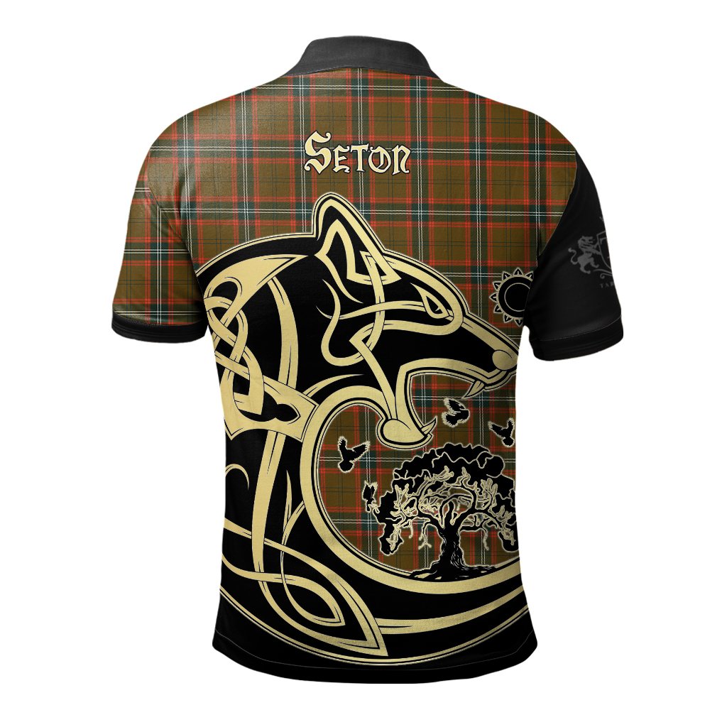 Clan Seton Hunting Modern Tartan Polo Shirt Viking Wolf RK51 Seton Hunting Modern Tartan Tartan Polo   