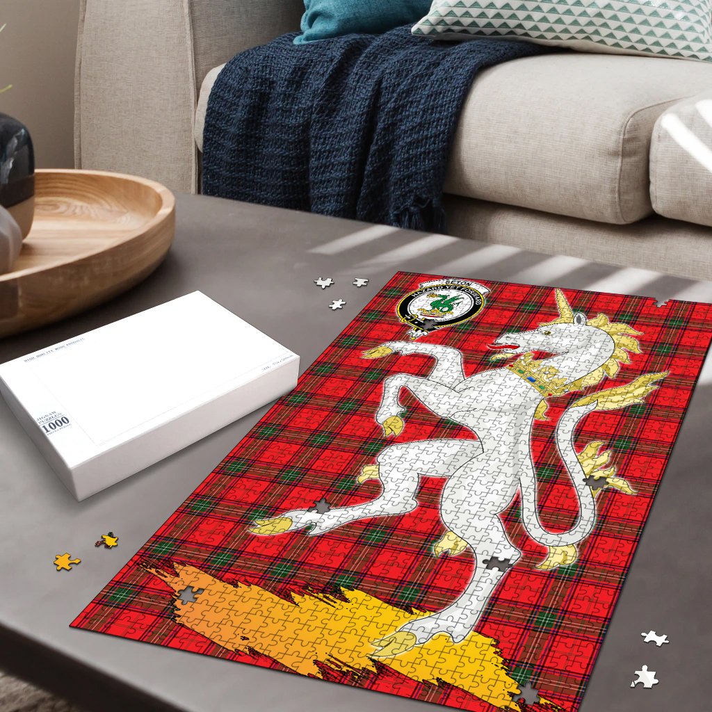 Clan Clan Seton Modern Tartan Crest Unicorn Scotland Jigsaw Puzzles Gift For Family KW78 Clan Seton Tartan Today   