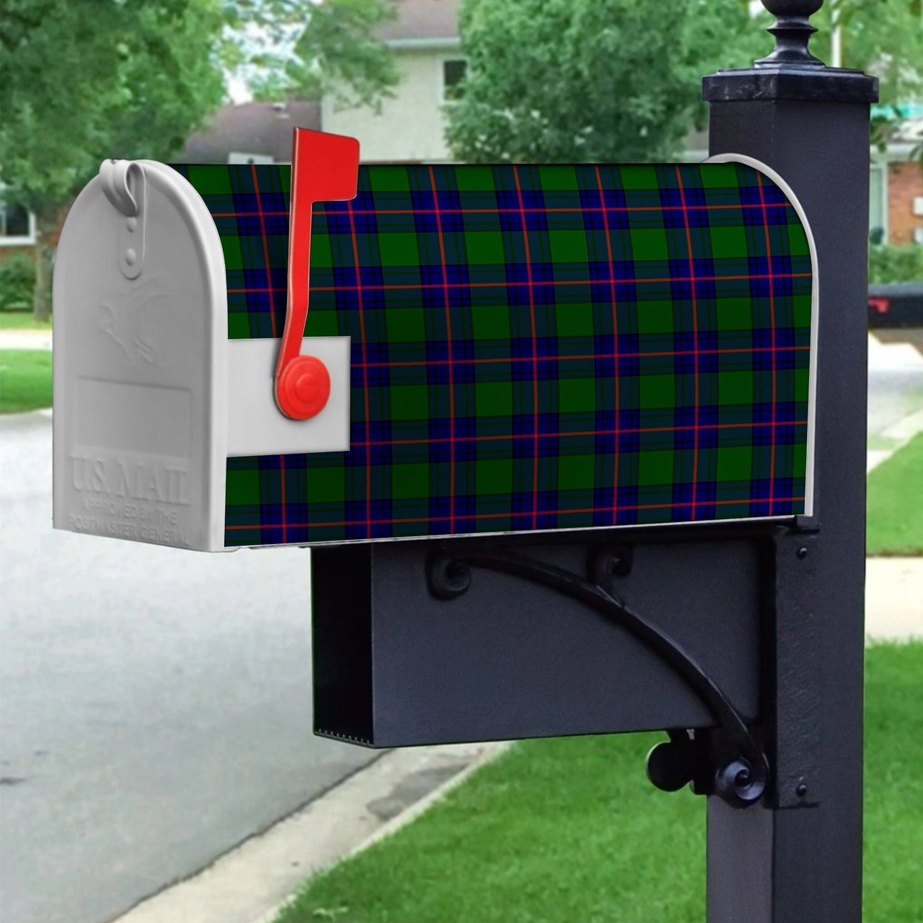 Clan Shaw Modern Tartan Crest Mailbox NR91 Clan Shaw Tartan Today   