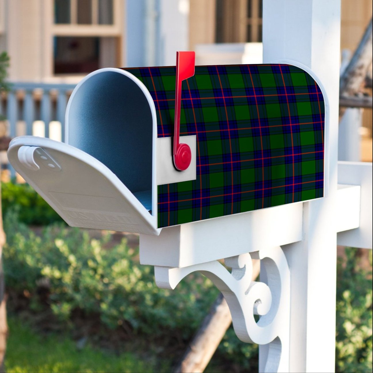 Clan Shaw Modern Tartan Crest Mailbox NR91 Clan Shaw Tartan Today   