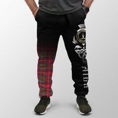 Clan Shaw Red Modern Tartan Crest Jogger Sweatpants  Alba Celtic Style VO98 Clan Shaw Tartan Today   