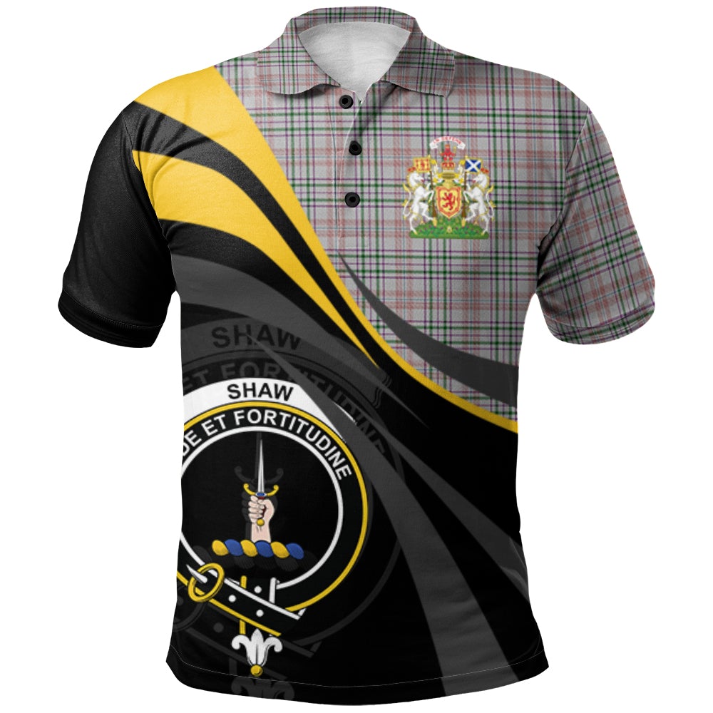 Clan Shaw Dress Tartan Polo Shirt - Royal Coat Of Arms Style WS36 Shaw Dress Tartan Tartan Polo   