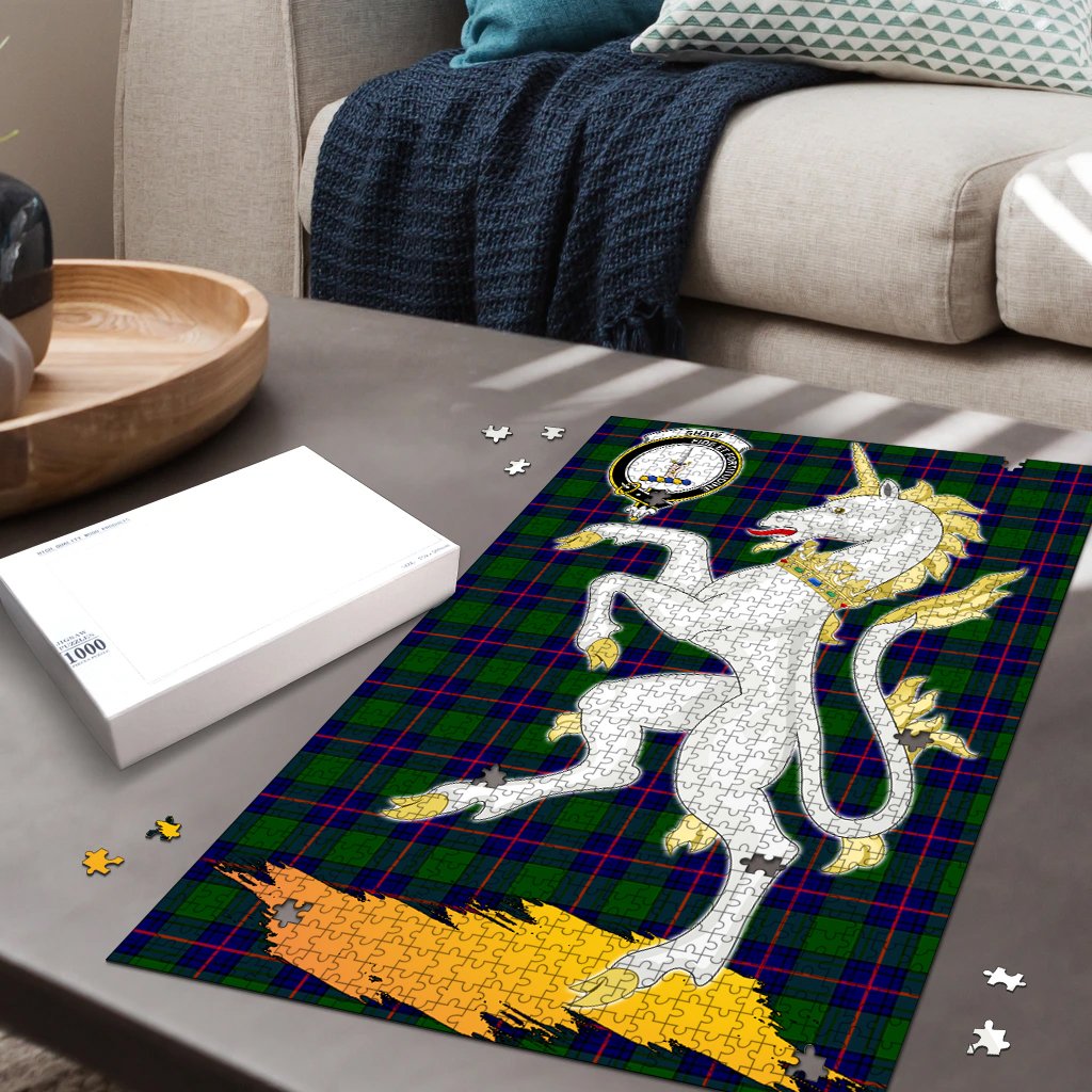 Clan Shaw Modern Tartan Crest Unicorn Scotland Jigsaw Puzzles Gift For Family ZE65 Clan Shaw Tartan Today   