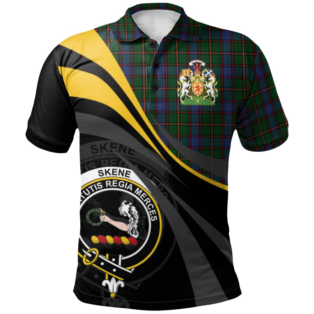 Clan Skene 01 Tartan Polo Shirt - Royal Coat Of Arms Style OG20 Skene 01 Tartan Tartan Polo   