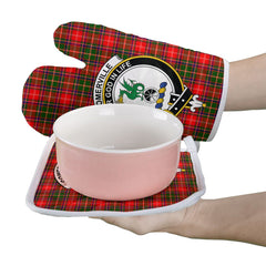 Clan Somerville Modern Tartan Crest Oven Mitt And Pot Holder (2 Oven Mitts + 1 Pot Holder) PA62 Clan Somerville Tartan Today   