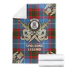 Clan Spalding Tartan Gold Courage Symbol Blanket NM77 Clan Spalding Tartan Today   