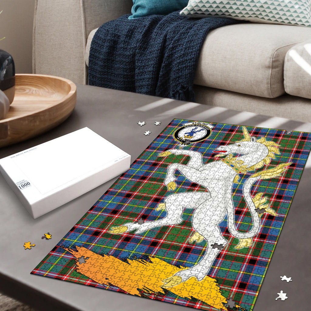 Clan Stirling Bannockburn Tartan Crest Unicorn Scotland Jigsaw Puzzles Gift For Family IE27 Clan Stirling Tartan Today   