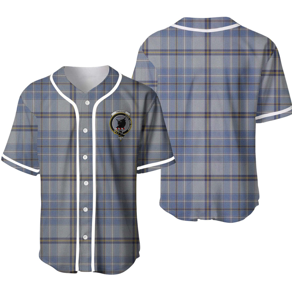 Clan Tweedie Tartan Unisex Baseball Jersey LX92DU37 Clan Tweedie Tartan Today   