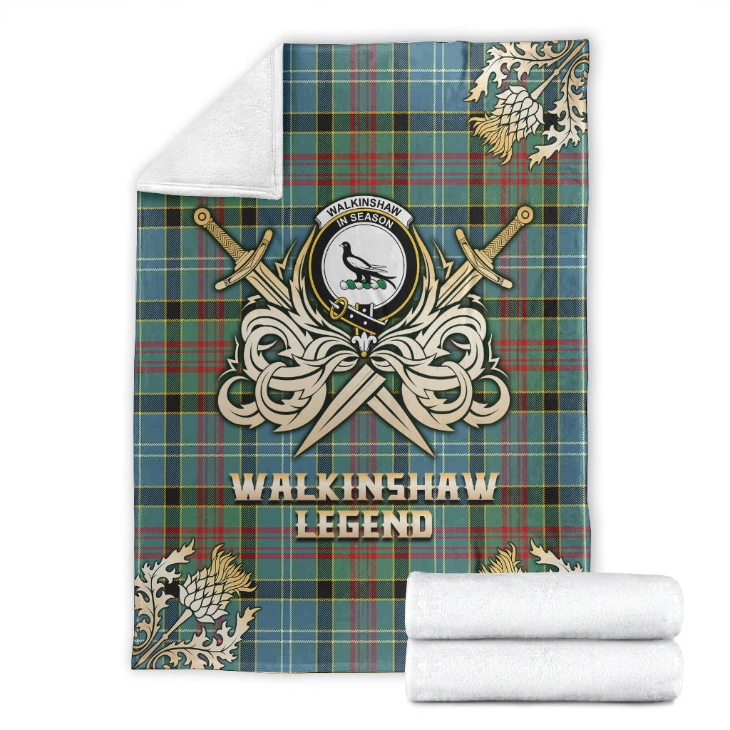 Clan Walkinshaw Tartan Gold Courage Symbol Blanket YA29 Clan Shaw Tartan Today   