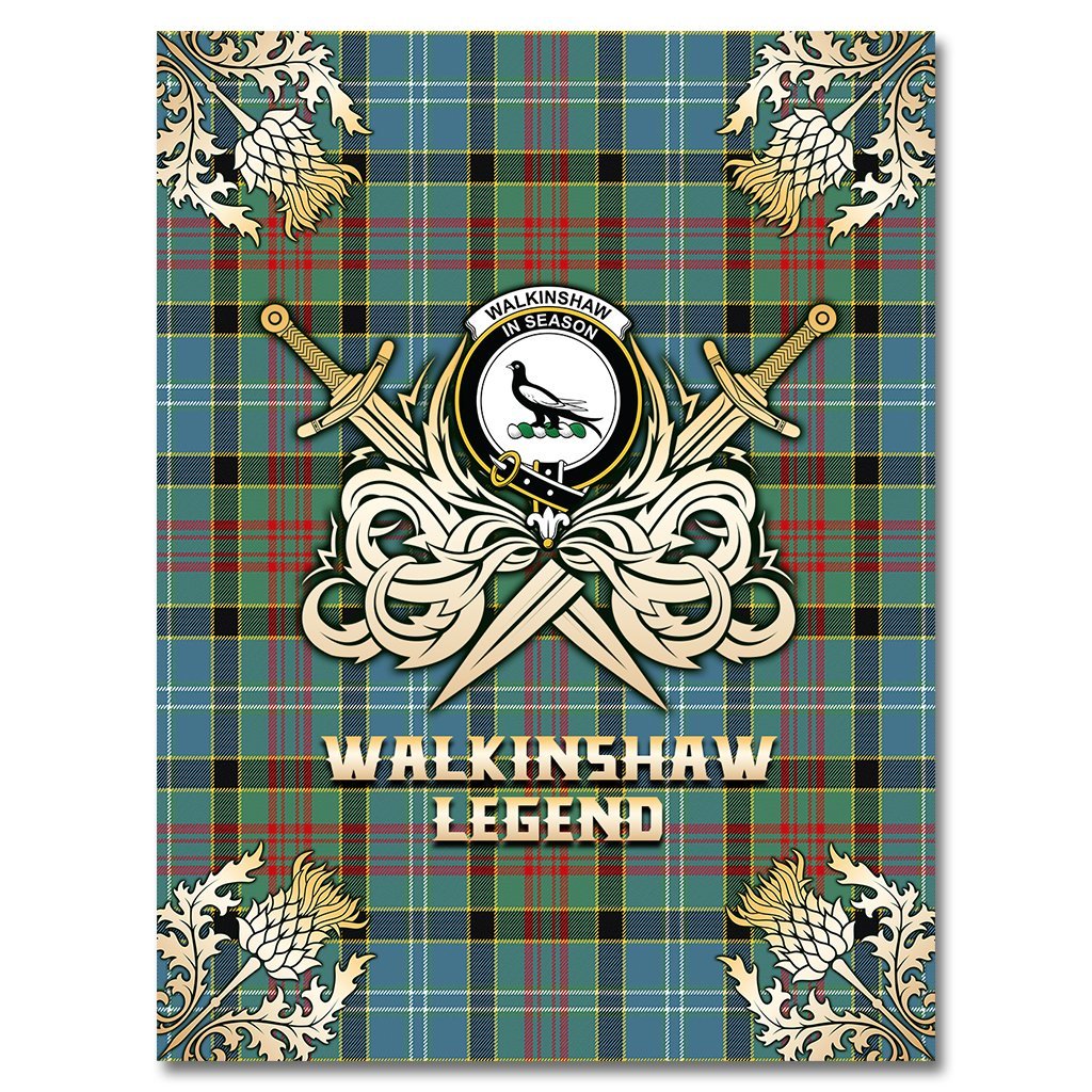 Clan Walkinshaw Tartan Gold Courage Symbol Blanket YA29 Clan Shaw Tartan Today   