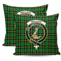 Clan Wallace Hunting - Green Tartan Crest Pillow Cover PA35 Clan Wallace Tartan Today   