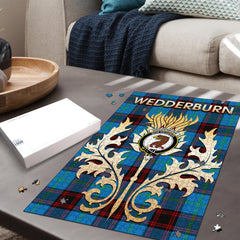 Clan Wedderburn Tartan Crest Thistle Jigsaw Puzzles Gift For Family XW49 Clan Wedderburn Tartan Today   