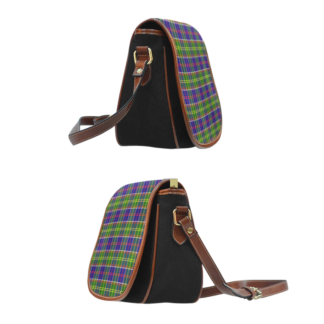 Clan Whitefoord Modern Tartan Saddle Handbags RI74 Clan Whitefoord Tartan Today   