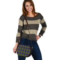 Clan Whitefoord Modern Tartan Saddle Handbags RI74 Clan Whitefoord Tartan Today   